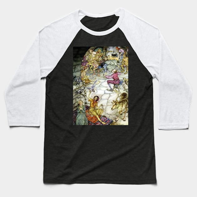 The Snow Queen - Arthur Rackham Baseball T-Shirt by forgottenbeauty